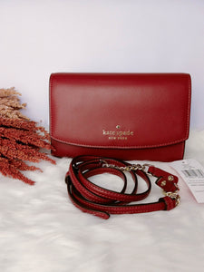 KATE SPADE STACI SMALL FLAT CROSSBODY RED WLR00632