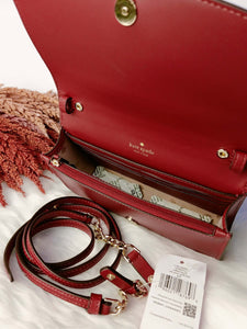 KATE SPADE STACI SMALL FLAT CROSSBODY RED WLR00632